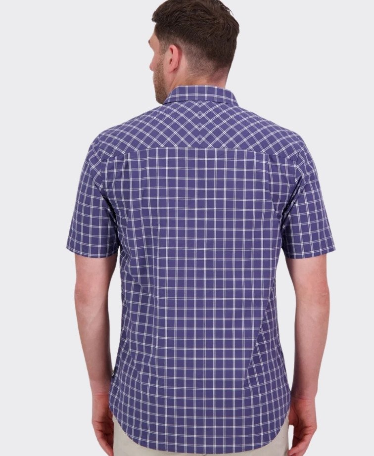 Swanndri Lancewood S/S Shirt - Indigo Check