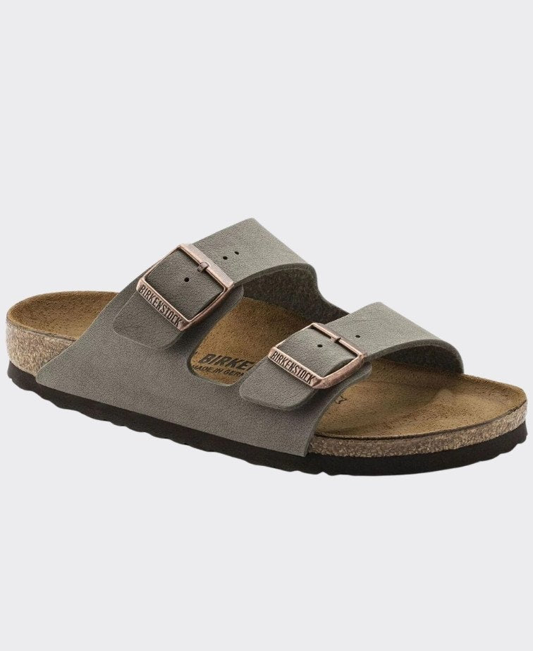 Birkenstock Arizona Birkibuc Stone Regular - Stone