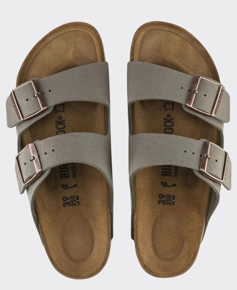 Birkenstock Arizona Birkibuc Stone Regular - Stone