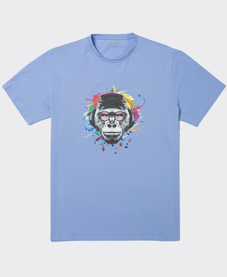 Mechmoto T-Shirt Headphone Ape - Blue