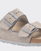 Birkenstock Arizona SFB Suede Stone Coin Narrow - Stone Coin