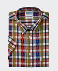 Aertex Shirt S/S Somerset Check - Navy