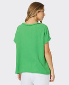 Threadz Top V-Neck Byron Cotton - Emerald