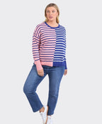 Elm Knit Louise Spliced - Deep Blue/Pink