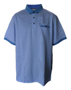 Berlin Polo Textured Mercerised - Blue