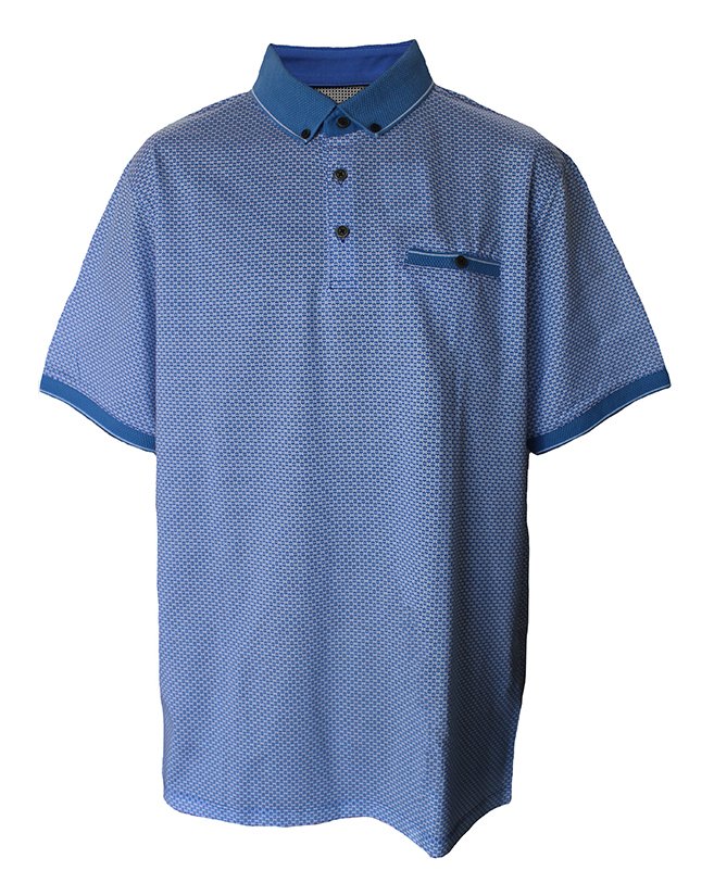 Berlin Polo Textured Mercerised - Blue