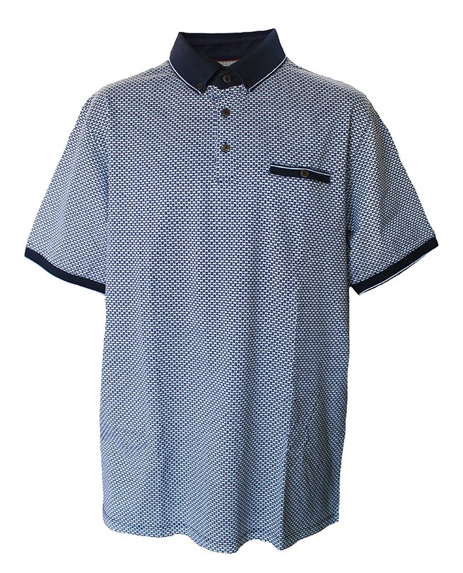Berlin Polo Textured Mercerised - Navy