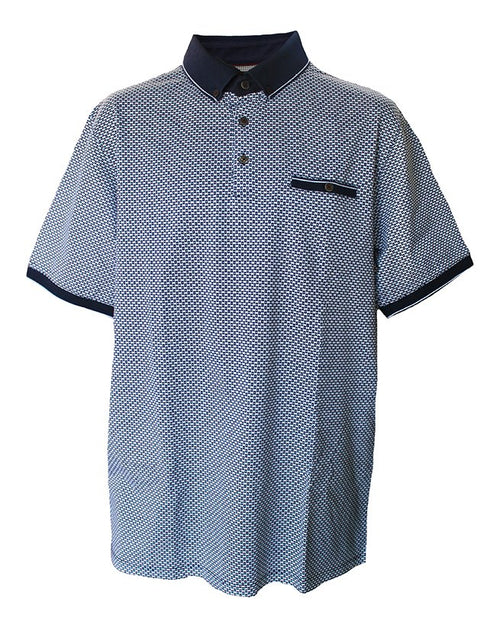 Berlin Polo Textured Mercerised - Navy