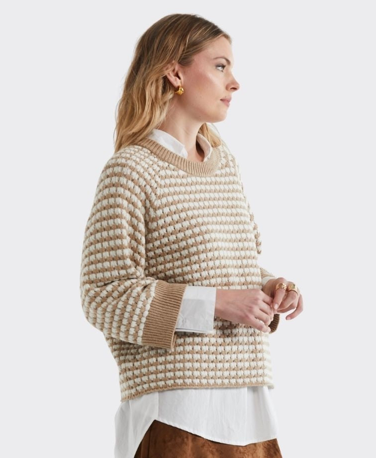 Zaket & Plover Jumper Texture Chunky - Camel