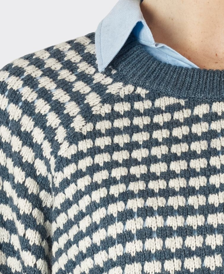 Zaket & Plover Jumper Texture Chunky - Denim