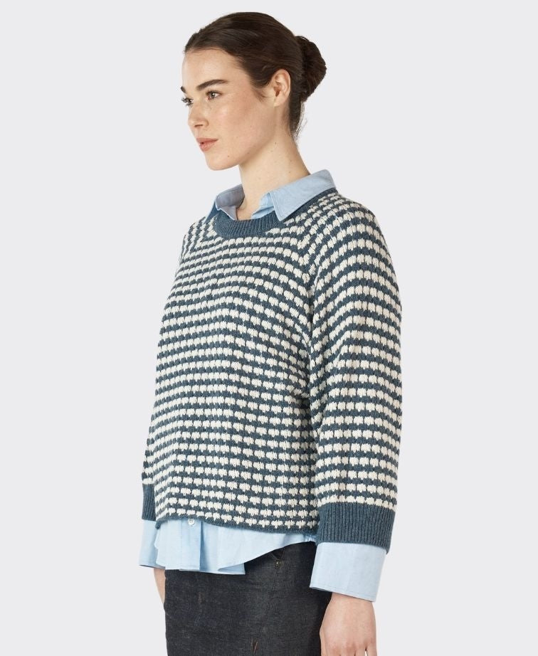 Zaket & Plover Jumper Texture Chunky - Denim