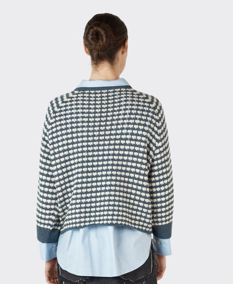 Zaket & Plover Jumper Texture Chunky - Denim