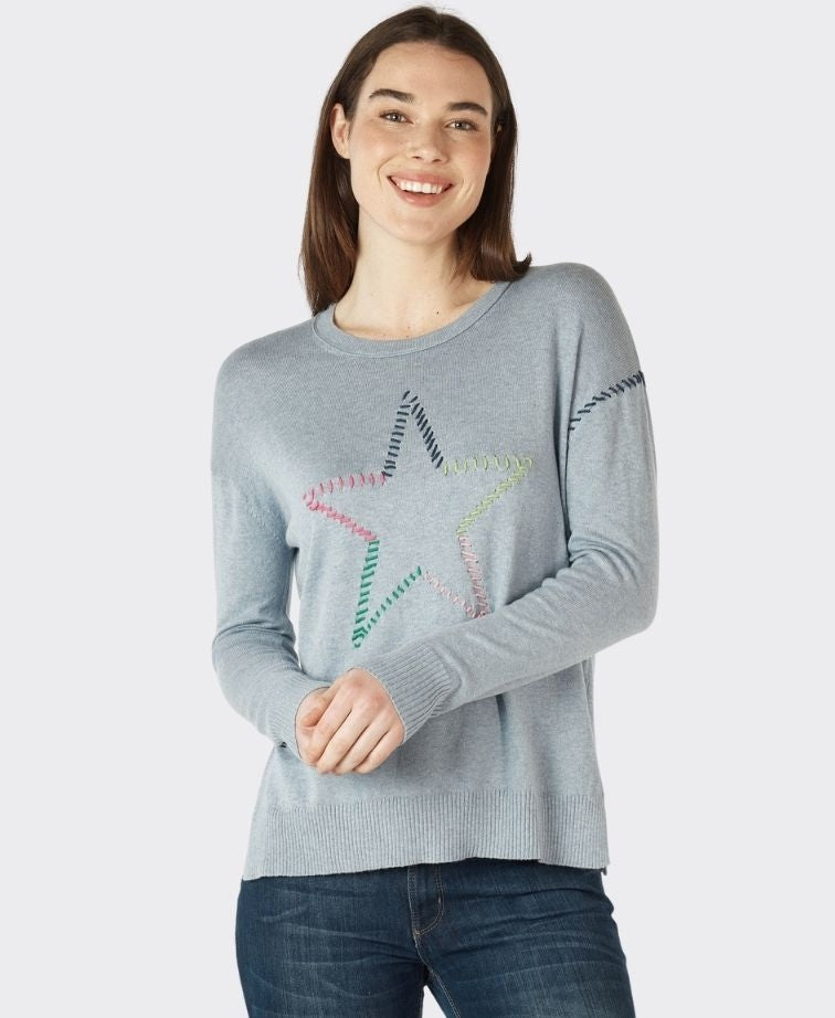 Zaket & Plover Jumper Super Star - Chambray
