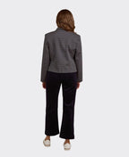 Vassalli Jacket Collarless Short with Zip - Solar