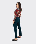 Vassalli Pant Bay Cord Slim Leg - Peacock