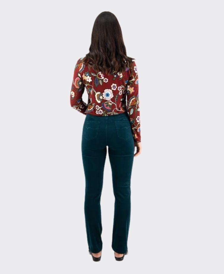 Vassalli Pant Bay Cord Slim Leg - Peacock