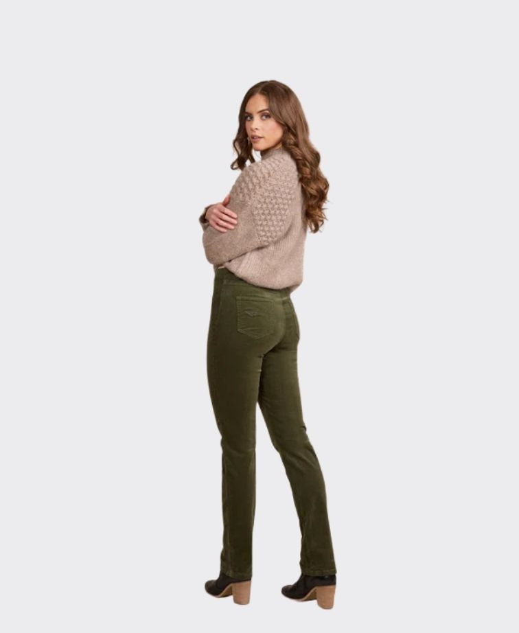 Vassalli Pant Bay Cord Slim Leg - Deep Sage