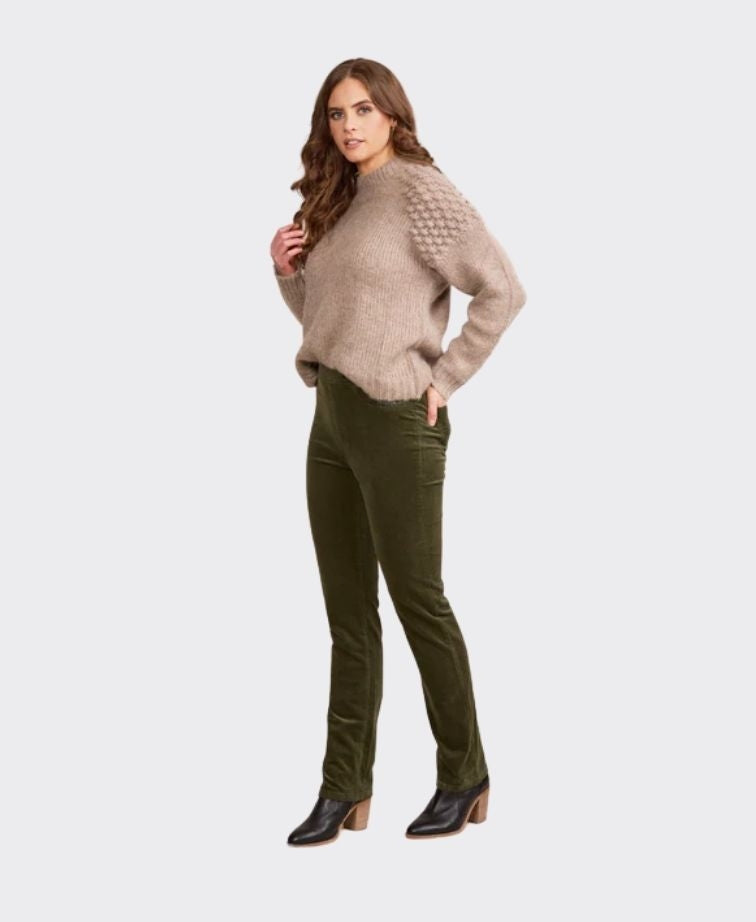 Vassalli Pant Bay Cord Slim Leg - Deep Sage