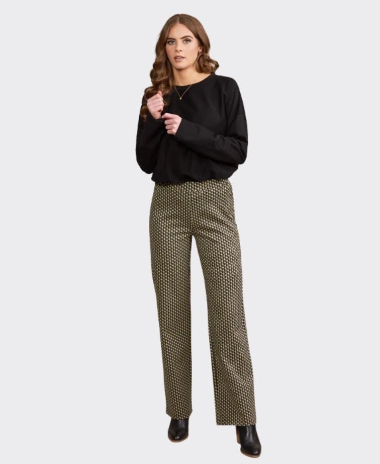 Vassalli Pants Pull On Wide Leg - St Ives