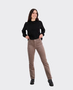 Vassalli Pants Arch Cord Straight Leg Full Length - Taupe