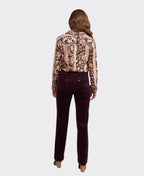 Vassalli Pants Arch Cord Straight Leg Full Length - Mulberry