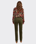 Vassalli Pants Arch Cord Straight Leg Full Length - Deep Sage