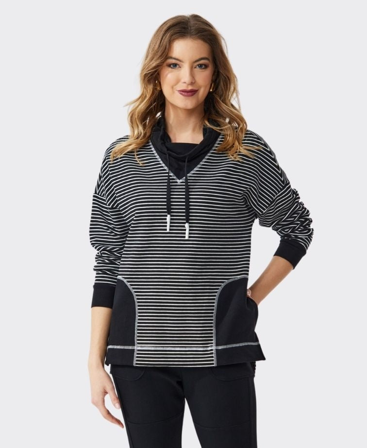 Newport Sweatshirt Terrace Stripe - Black Stripe