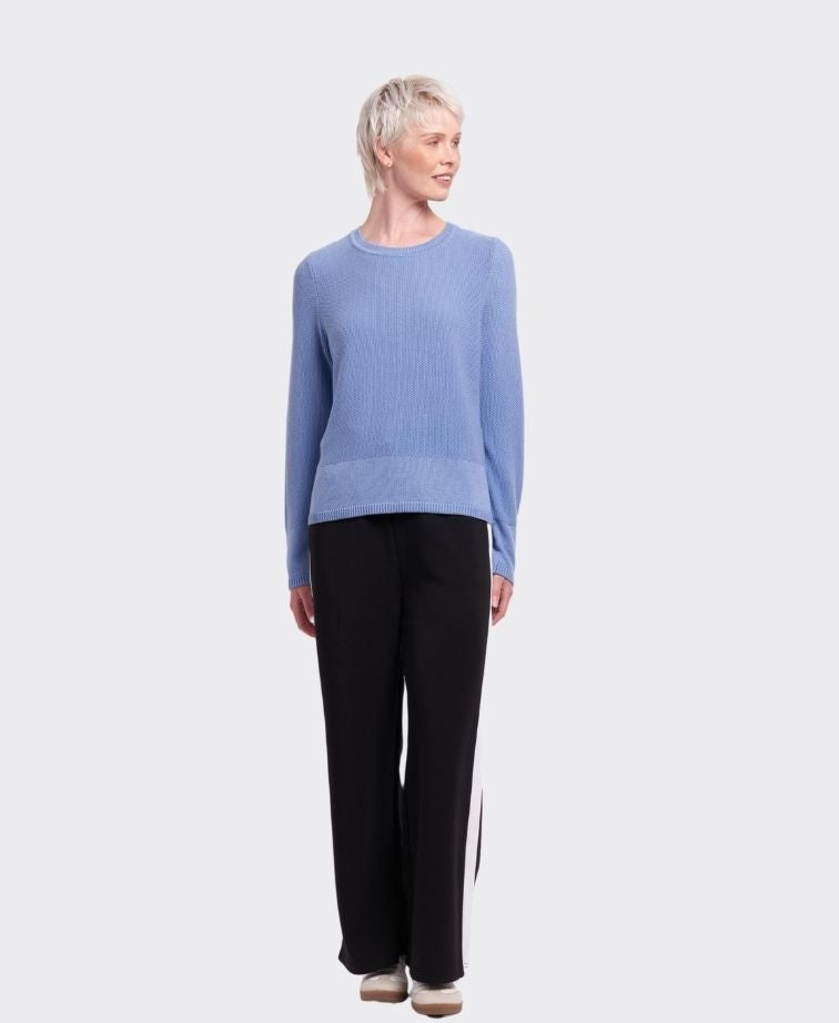 Foil Jumper Placket Detail - Powder Blue