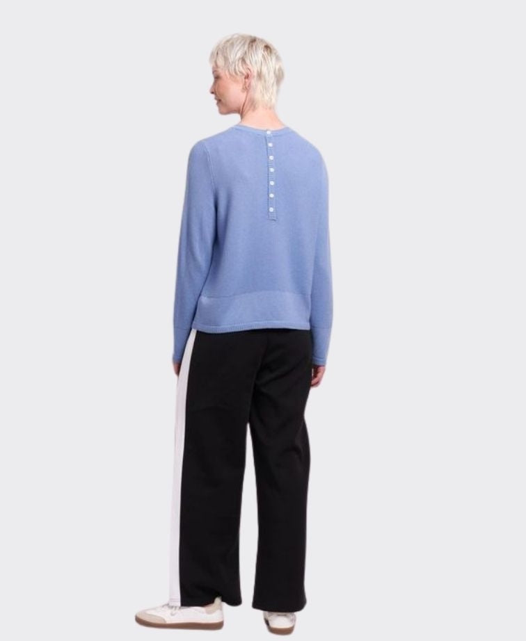 Foil Jumper Placket Detail - Powder Blue