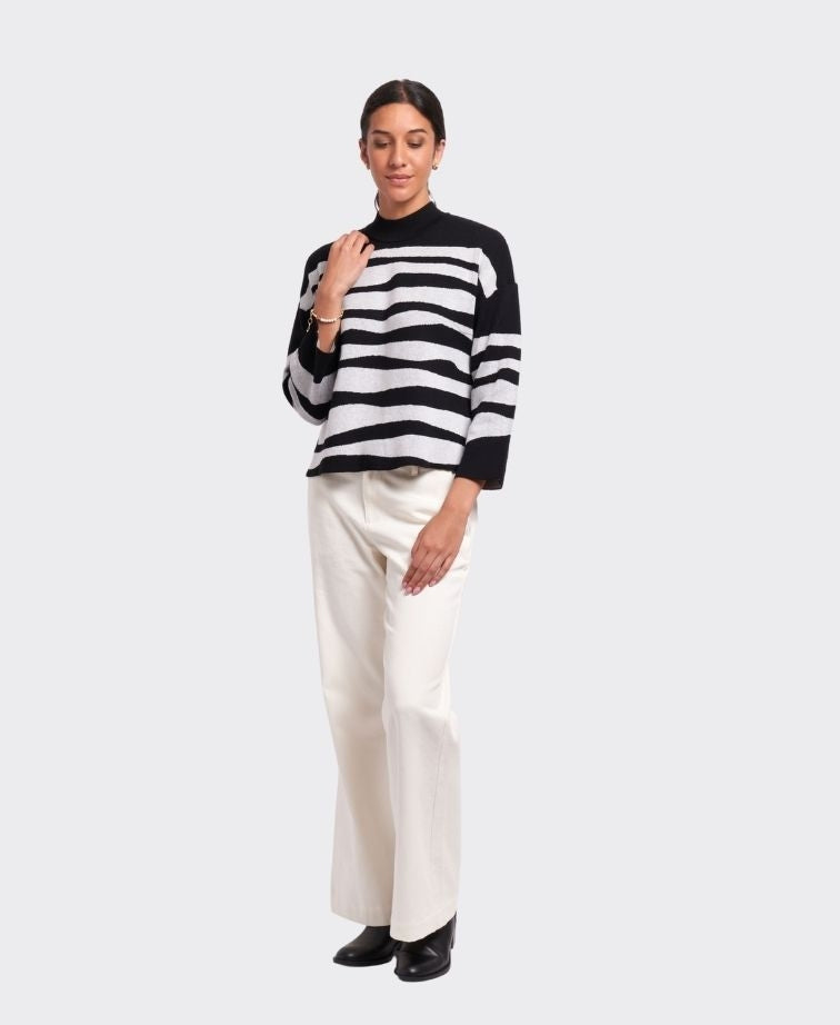 Foil Sweater Zip Code - Mono Tiger