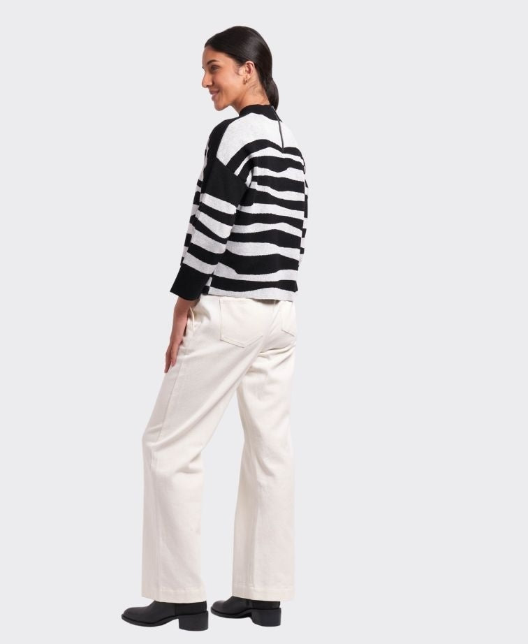 Foil Sweater Zip Code - Mono Tiger