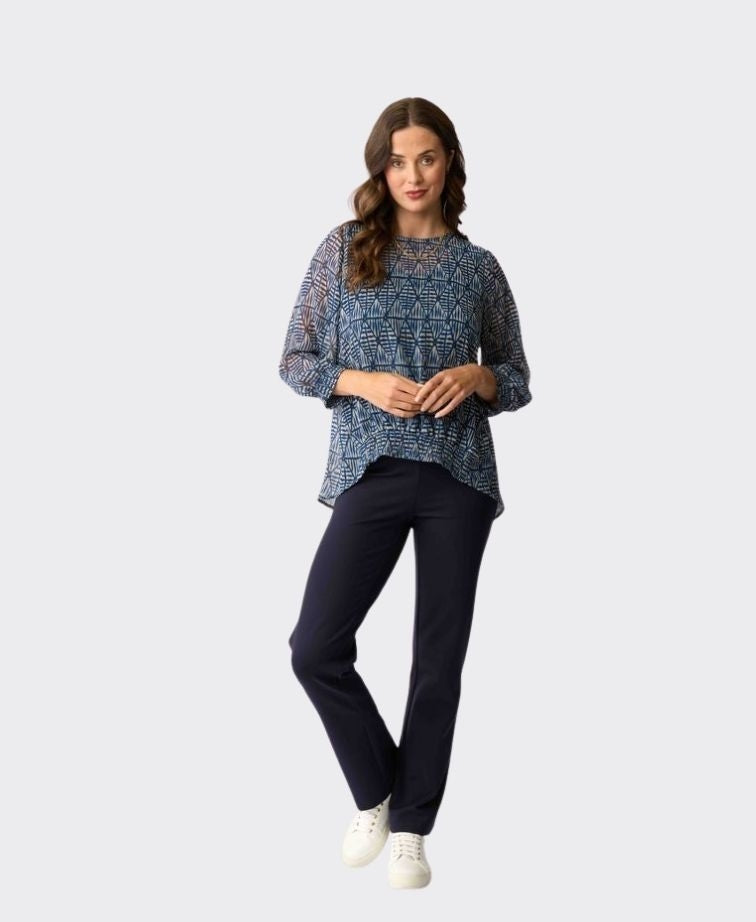 Esplanade Pant Straight Leg Ponti - Navy