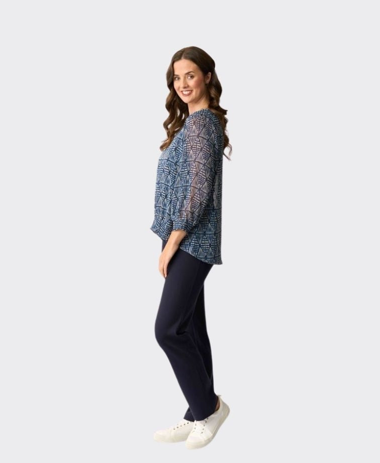 Esplanade Pant Straight Leg Ponti - Navy