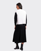 Foil Crew Blanket Stitch - Black/Ivory