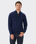 RMW Ernest 1/4 Zip Merino Knit - Navy