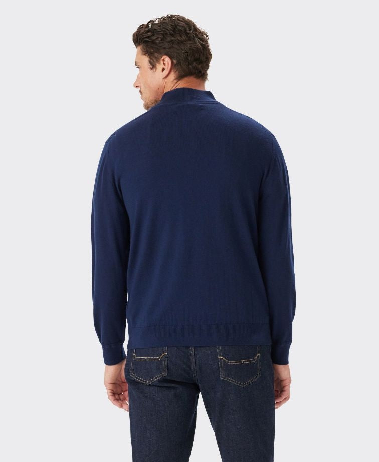 RMW Ernest 1/4 Zip Merino Knit - Navy