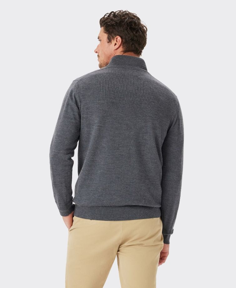 RMW Ernest 1/4 Zip Merino Knit - Sea Mist