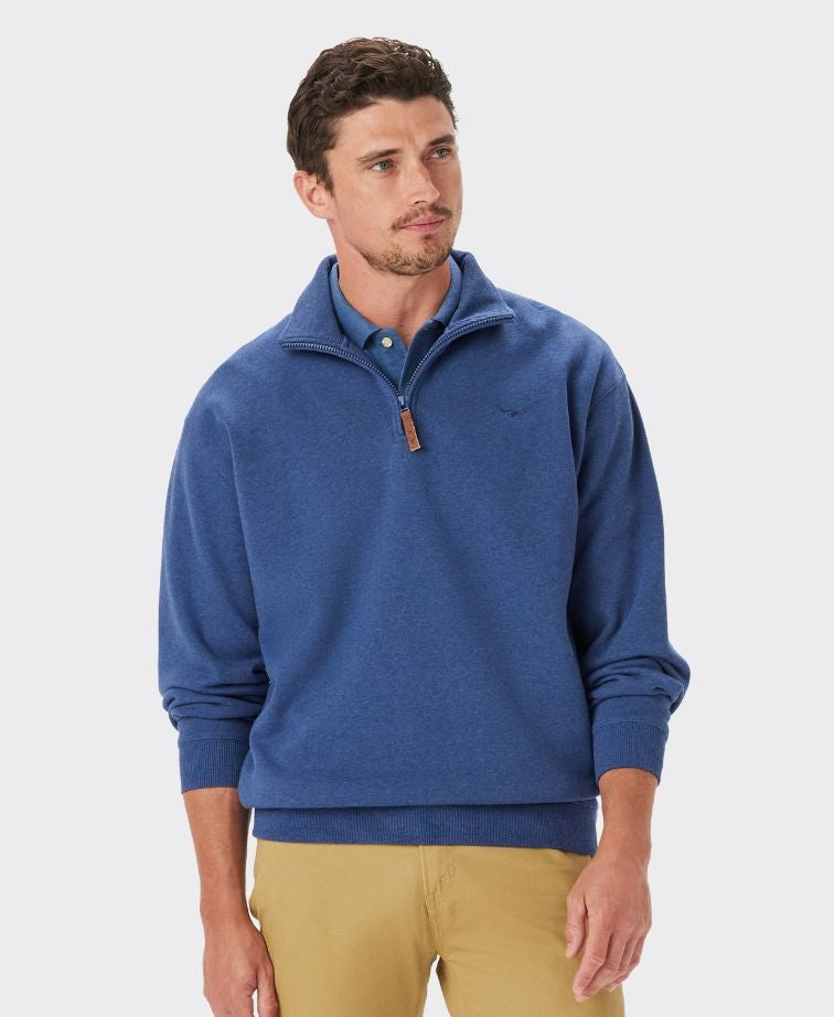 RMW Mulyungarie 1/4 Zip Sweatshirt - Blue Marle