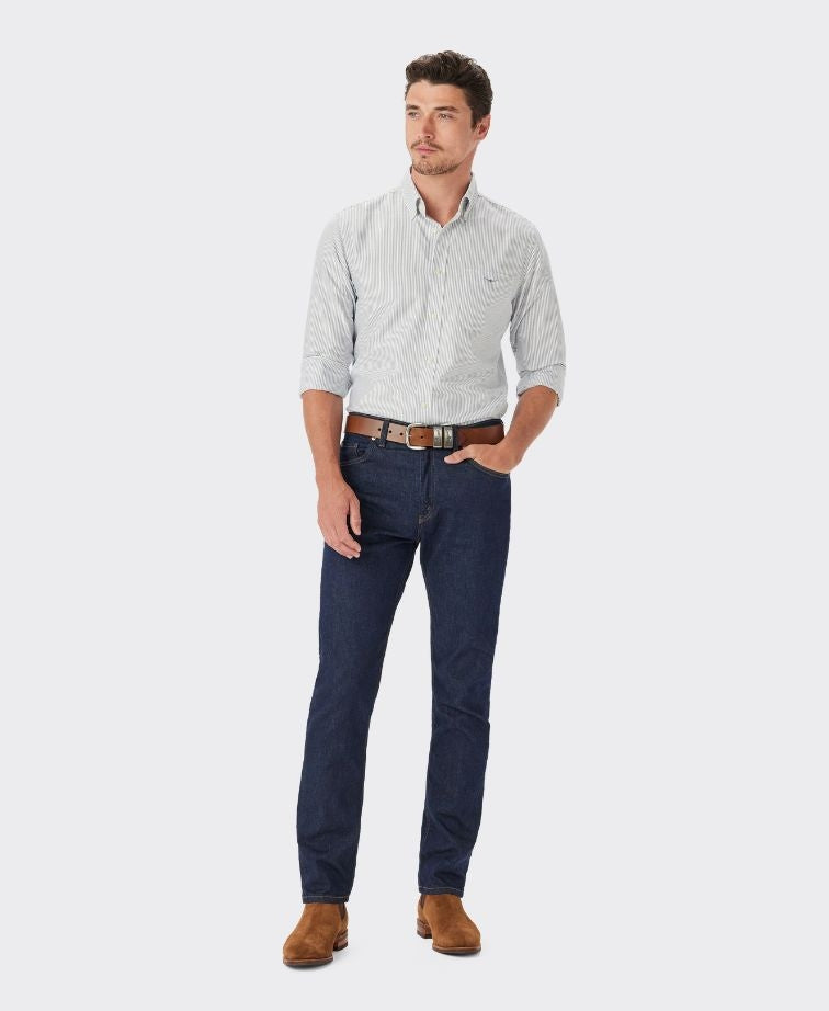 RMW Regular Oxford Stripe Shirt - Navy White