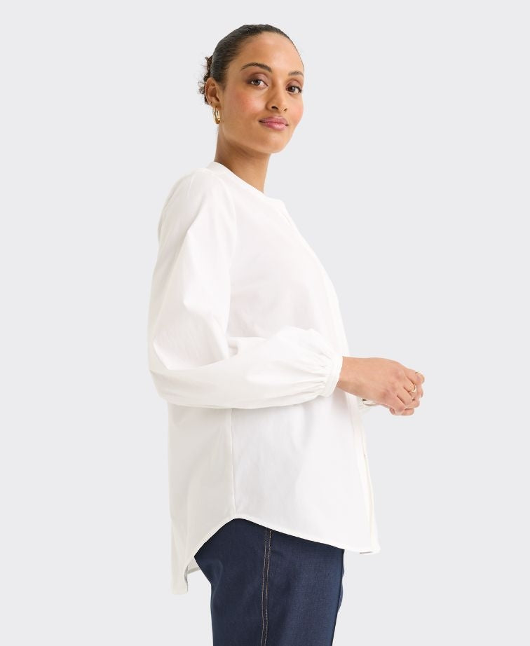 Yarra Trail Top Mantle - White