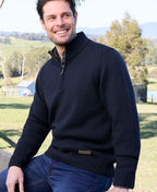 Thomas Cook Jumper Mason 1/4 Zip - Navy