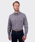 Thomas Cook Shirt L/S Ben - Navy/Tan