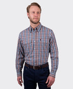 Thomas Cook Shirt L/S Ben - Navy/Tan