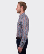 Thomas Cook Shirt L/S Ben - Navy/Tan