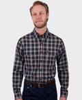 Thomas Cook Shirt L/S Dylan - Navy/Tan