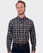 Thomas Cook Shirt L/S Dylan - Navy/Tan
