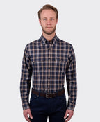 Thomas Cook Shirt L/S Dylan - Navy/Tan