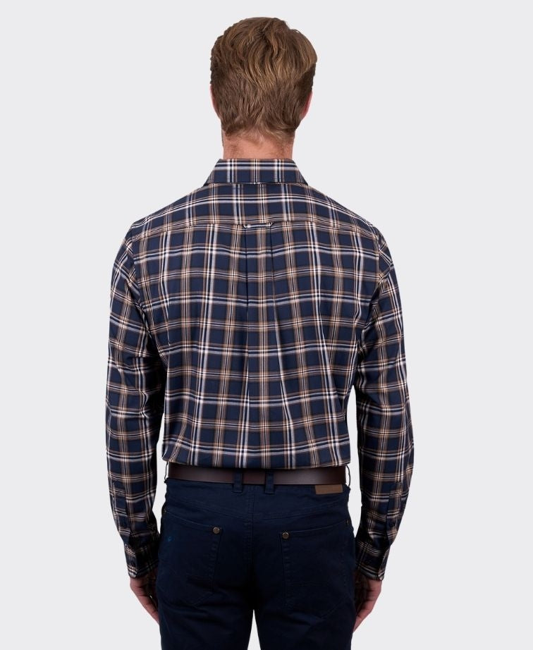 Thomas Cook Shirt L/S Dylan - Navy/Tan
