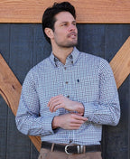 Thomas Cook Shirt L/S Lyle - Navy/Green