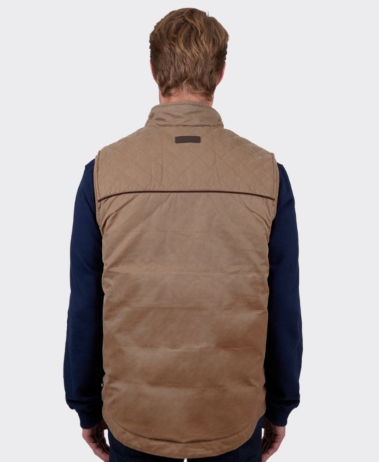 Thomas Cook Vest Stan Faux Oilskin - Camel
